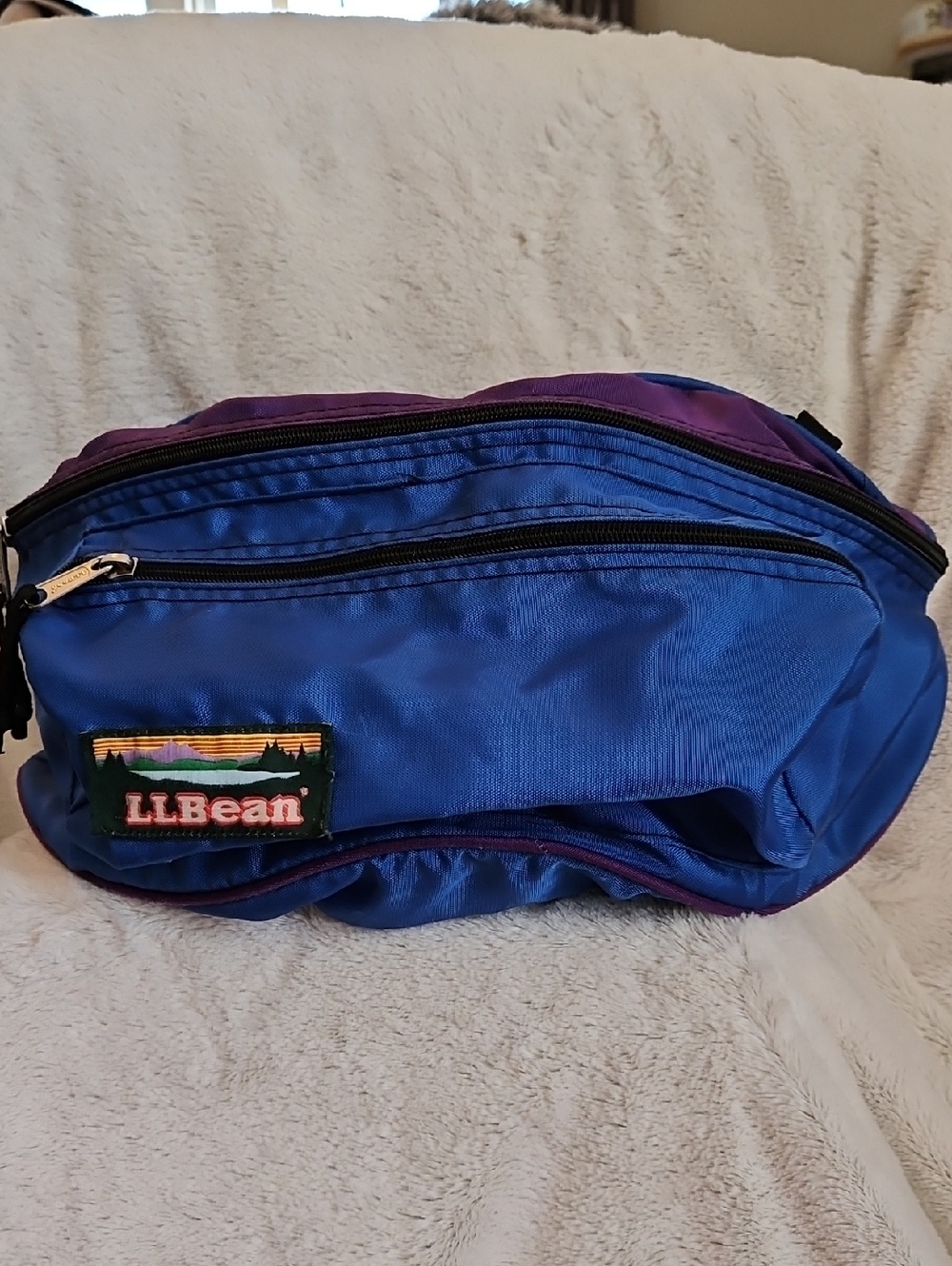 L.L. Bean Blue and Purple Waist Bag